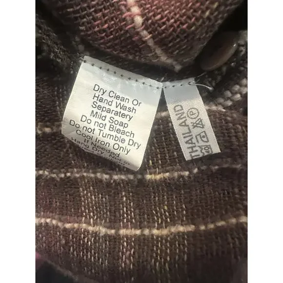 Yasuko Kurisaka Art to Wear Lagenlook Handwoven Brown Button Jacket Cardigan O/S - Picture 8 of 16